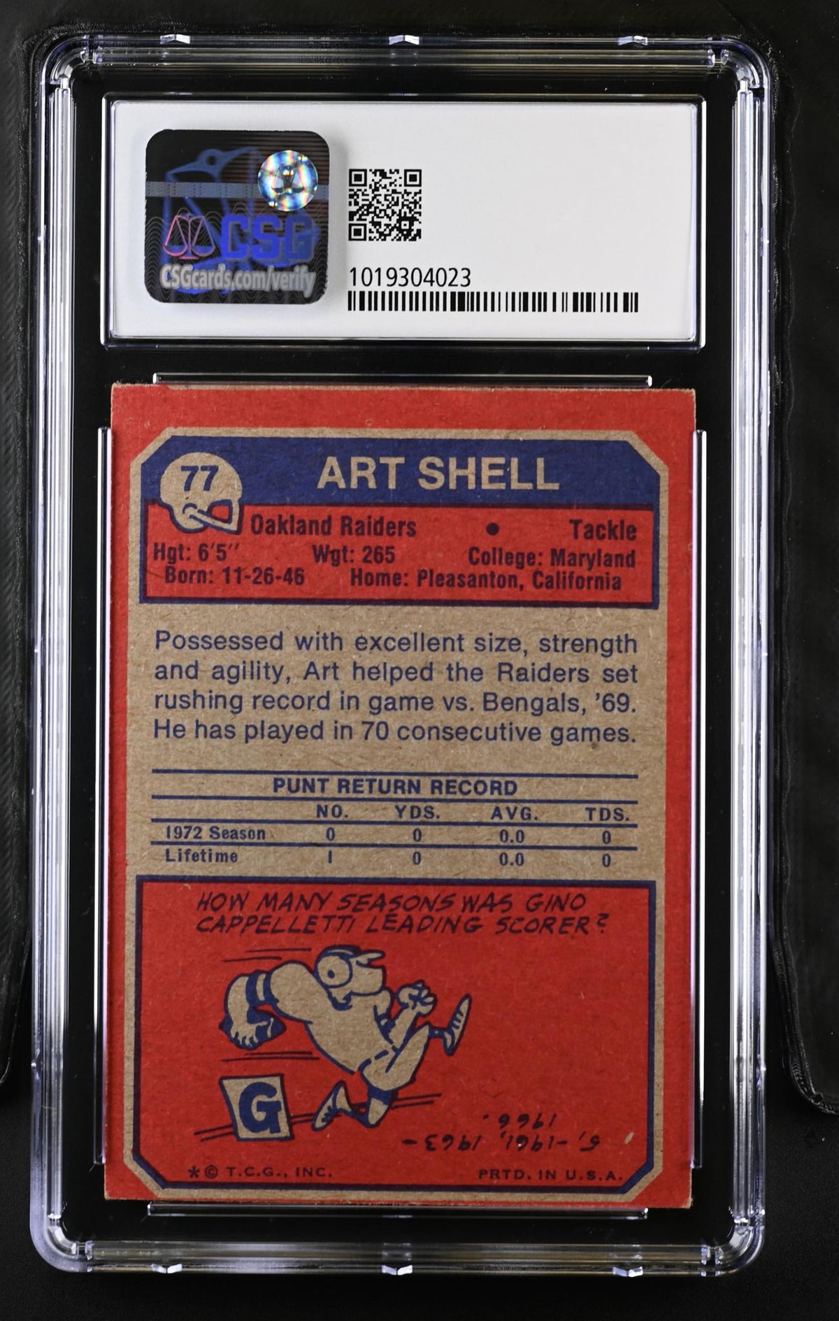 1973 Topps Art Shell #77 CSG 6