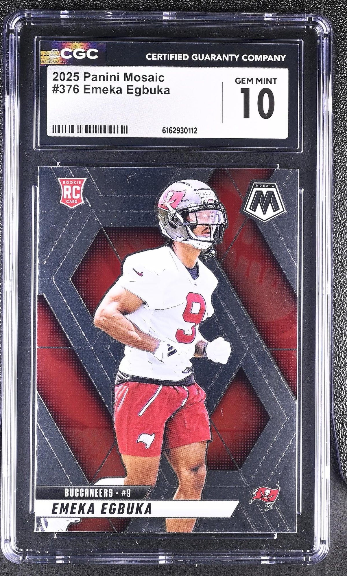 2025 Panini Mosaic Emeka Egbuka #376 Rookie CGC 10