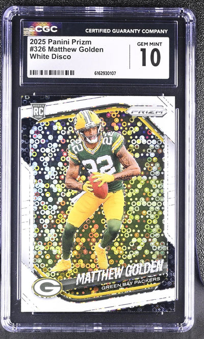 2025 Panini Prizm Matthew Golden #326 White Disco CGC 10