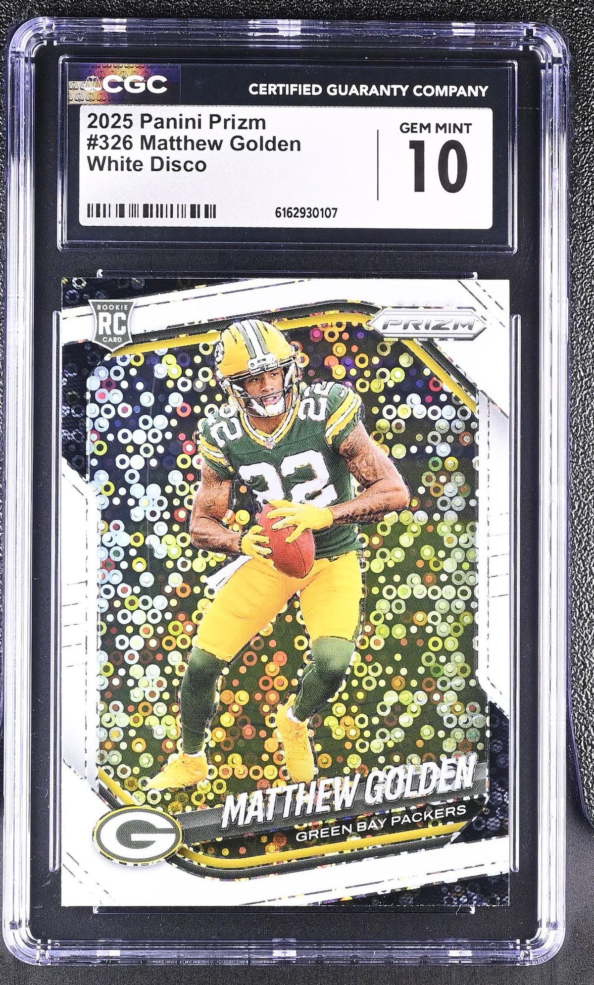 2025 Panini Prizm Matthew Golden #326 White Disco RC CGC 10