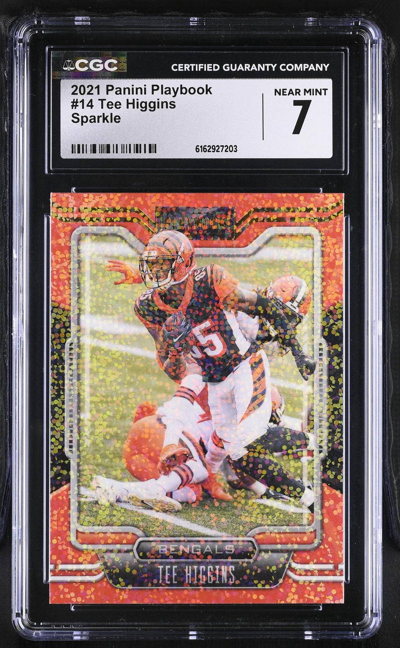 2021 Playbook #14 Tee Higgins Sparkle CGC 7