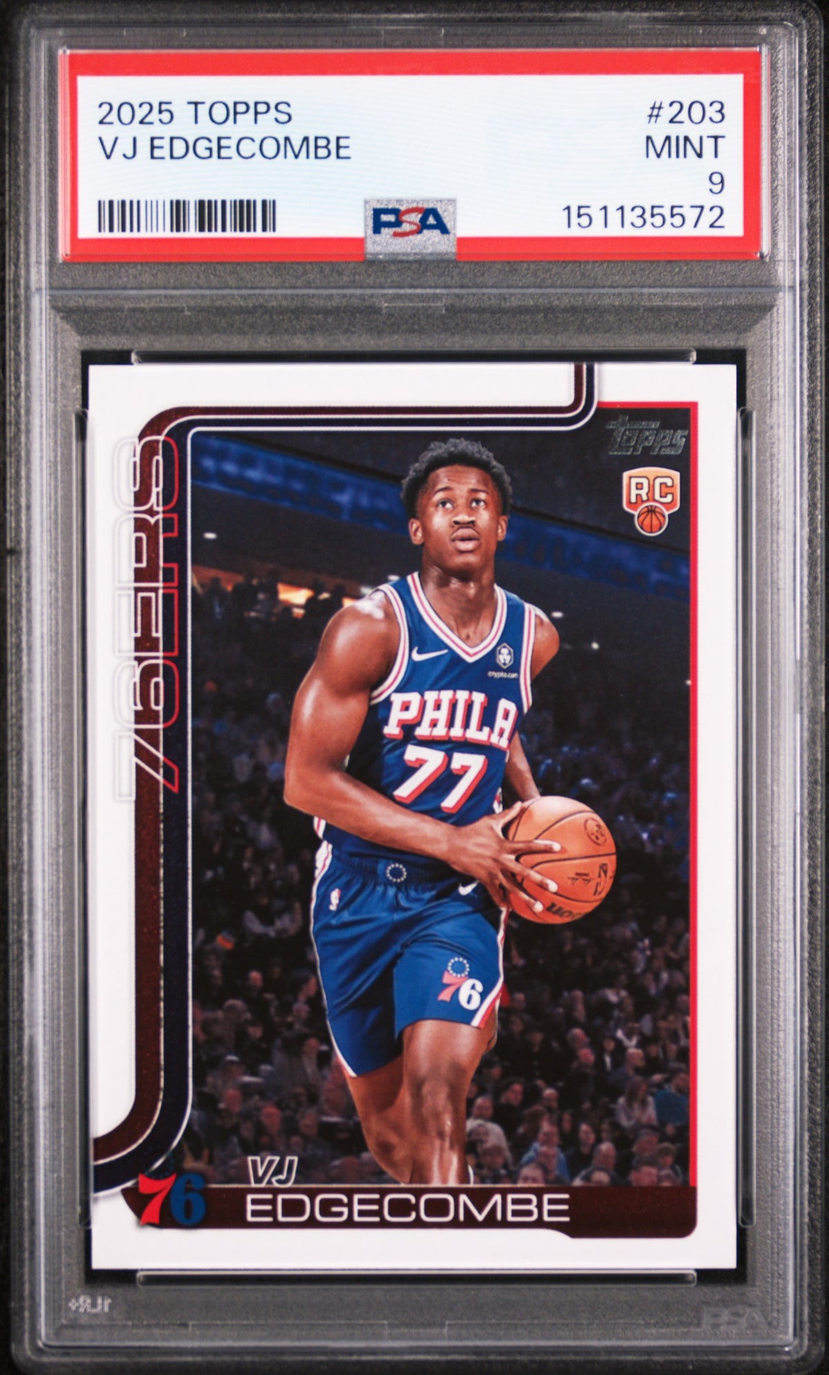 2025 Topps Vj Edgecombe #203 PSA 9