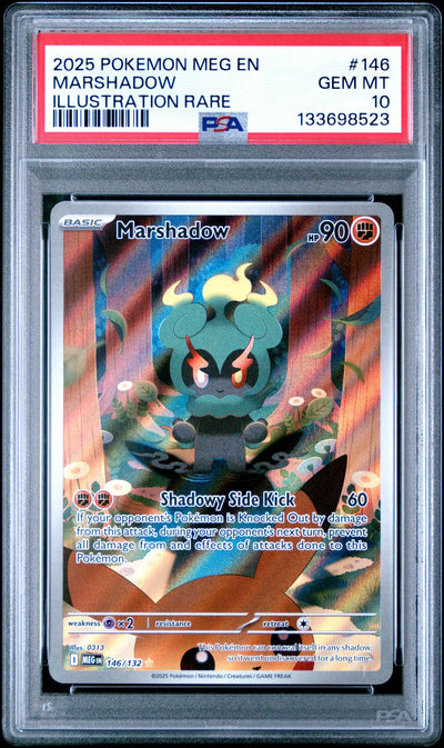 2025 Pokemon Mega Evolution Illustration Rare Marshadow #146 PSA 10