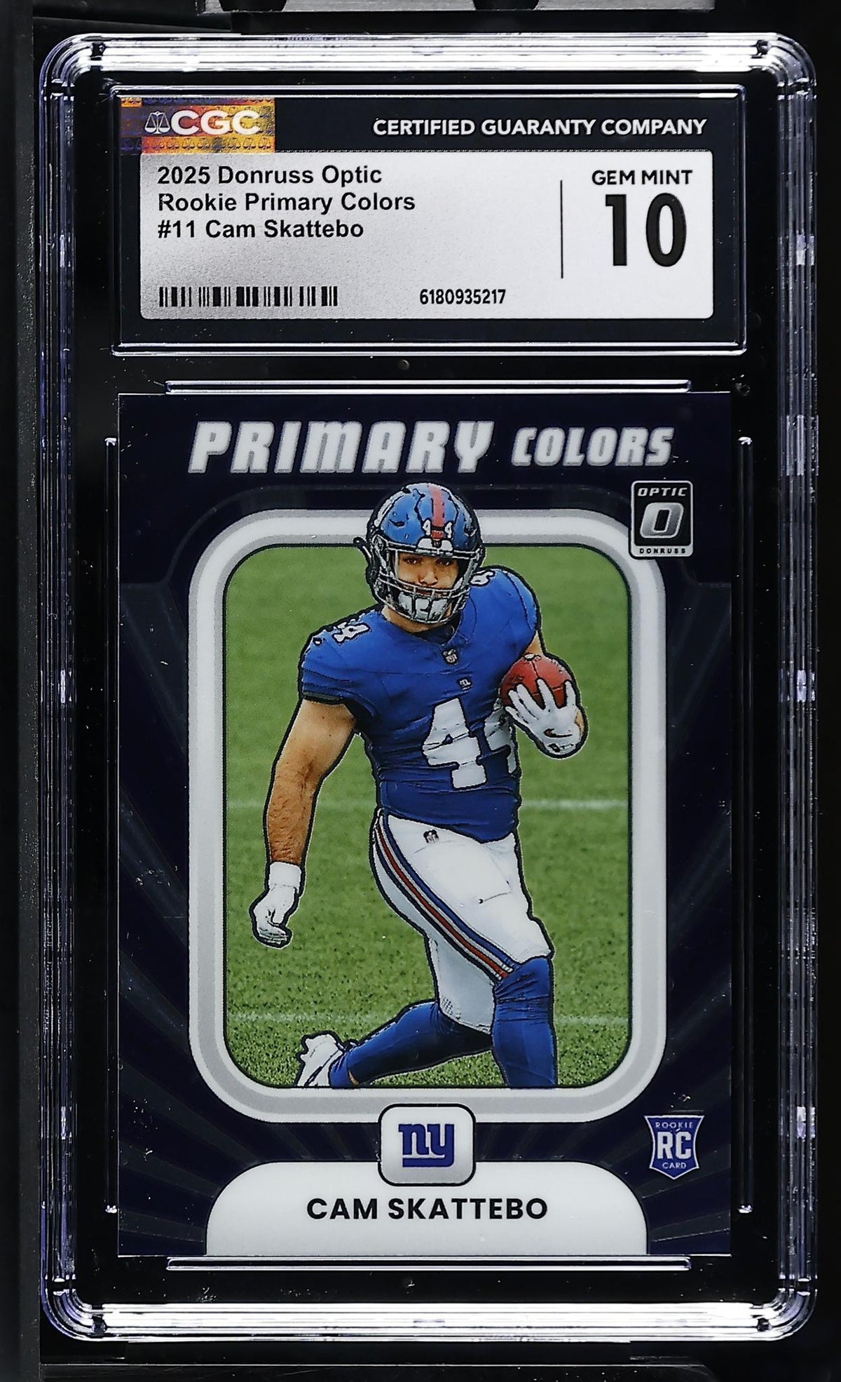 2025 Donruss Optic #11 Cam Skattebo Primary Colors CGC 10