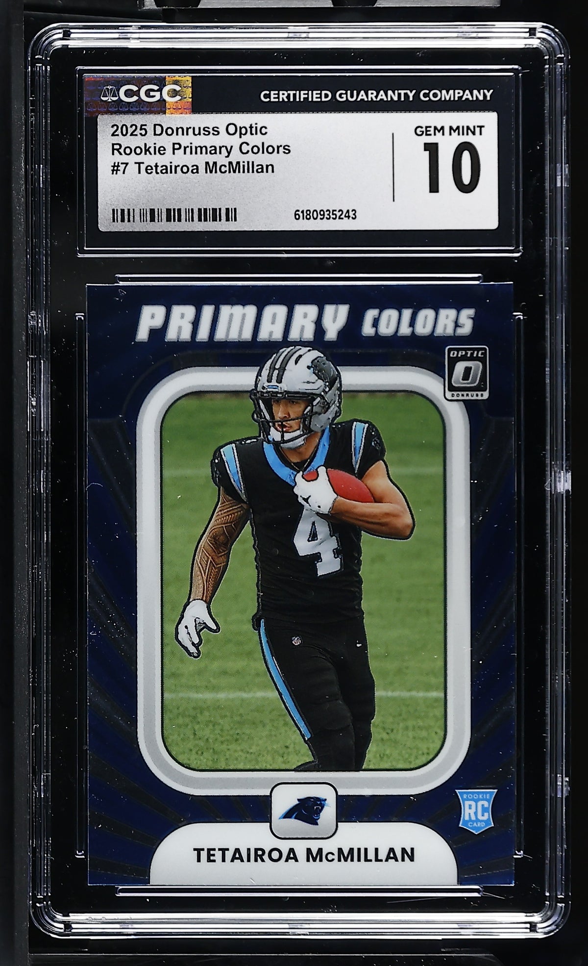 2025 Donruss Optic #7 Tetairoa McMillan Primary Colors CGC 10