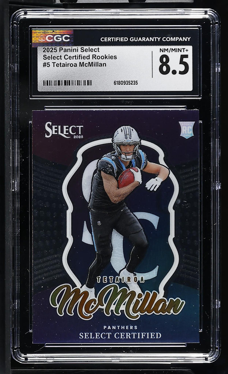 2025 Select #5 Tetairoa McMillan Select Certified Rookies CGC 8.5