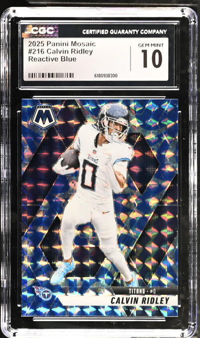 2025 Mosaic #216 Calvin Ridley Reactive Blue CGC 10