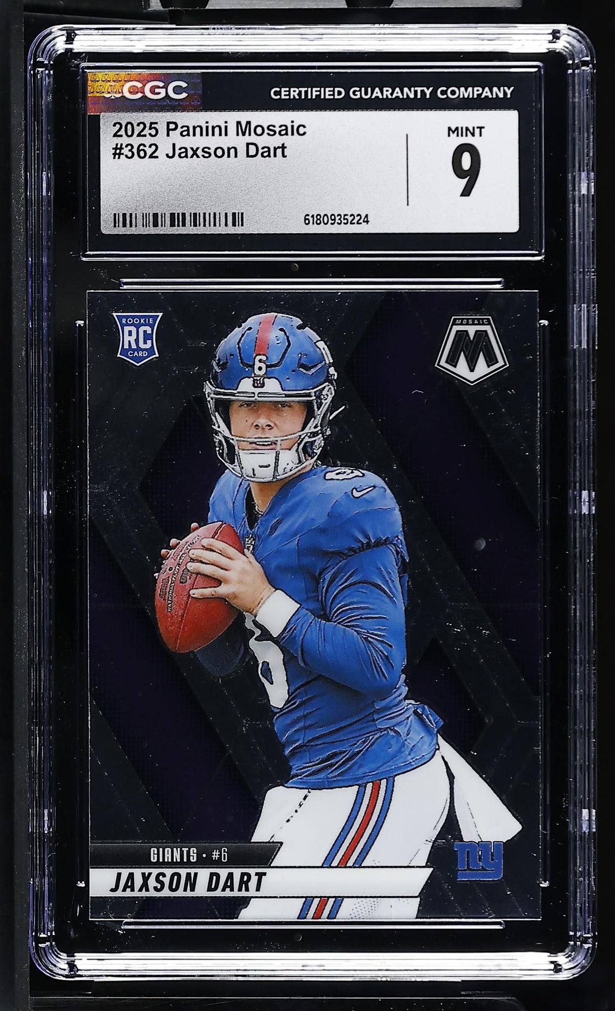 2025 Mosaic #362 Jaxson Dart Mosaic Football CGC 9