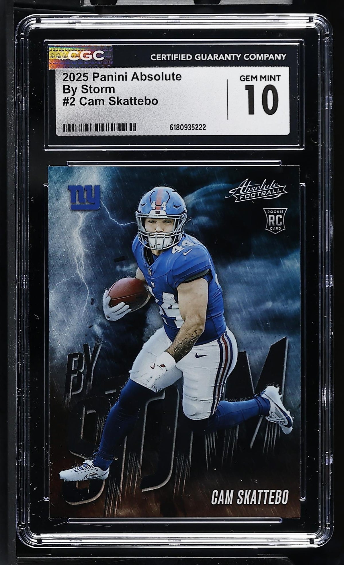 2025 Absolute #2 Cam Skattebo By Storm CGC 10
