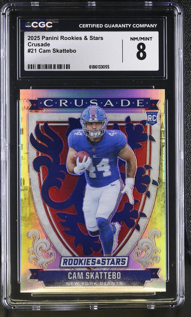 2025 Rookies & Stars #21 Cam Skattebo Crusade CGC 8