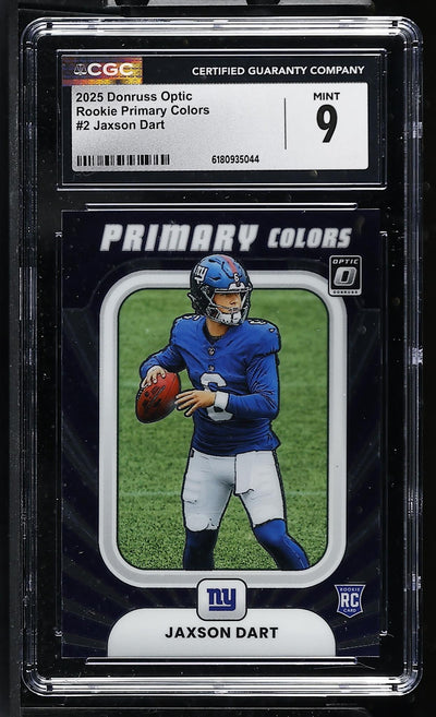 2025 Donruss Optic #2 Jaxson Dart Primary Colors CGC 9