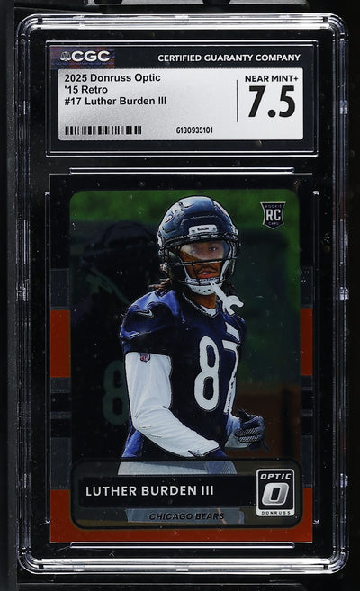 2025 Donruss Optic #17 Luther Burden III 15 Retro CGC 7.5