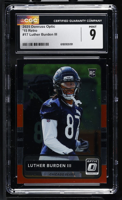 2025 Donruss Optic #17 Luther Burden III 15 Retro CGC 9