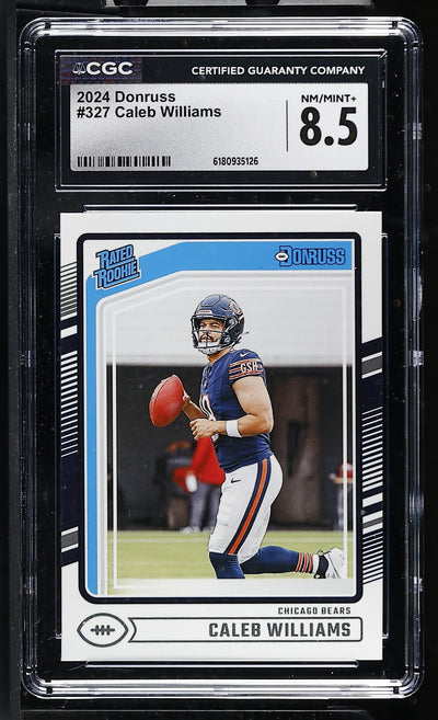 2024 Donruss #327 Caleb Williams Rated Rookie CGC 8.5