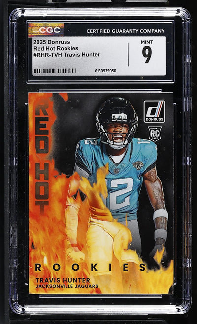 2025 Donruss #RHR-TVH Travis Hunter Red Hot Rookies CGC 9