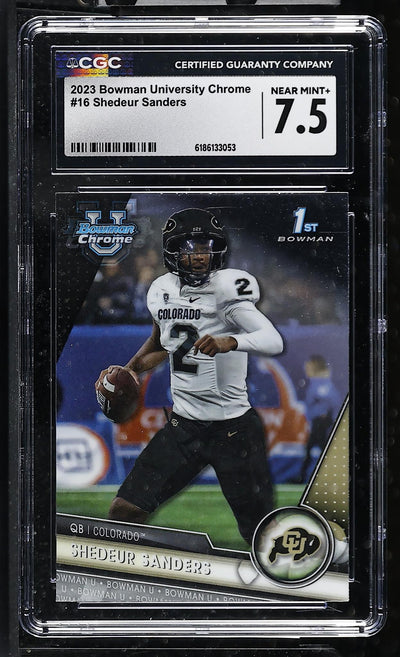 2023 Bowman Chrome #16 Shedeur Sanders CGC 7.5