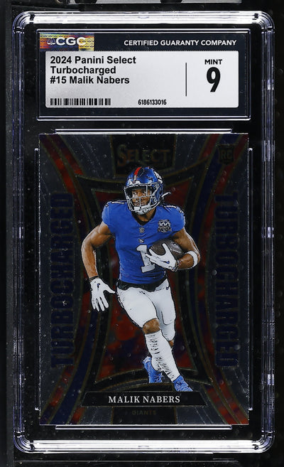 2024 Select Turbocharged #15 Malik Nabers Turbocharged CGC 9