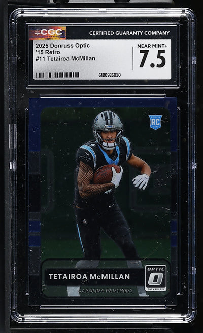 2025 Donruss Optic #11 Tetairoa McMillan 15 Retro CGC 7.5