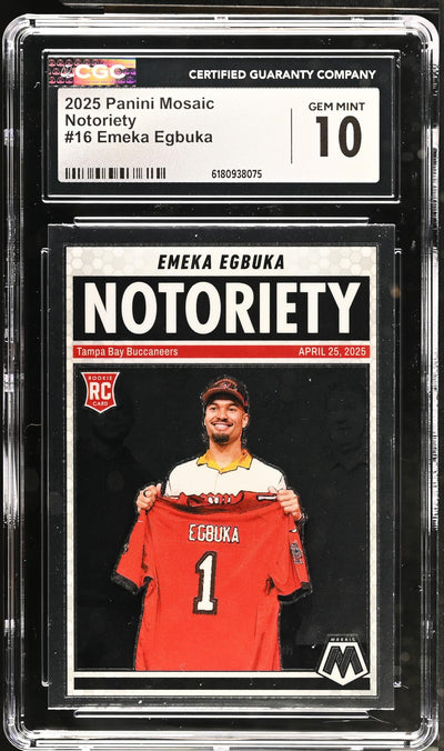 2025 Mosaic #16 Emeka Egbuka Notoriety CGC 10