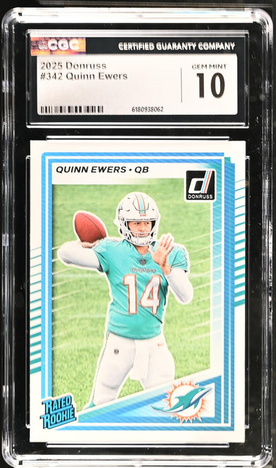 2025 Donruss #342 Quinn Ewers Rated Rookie CGC 10
