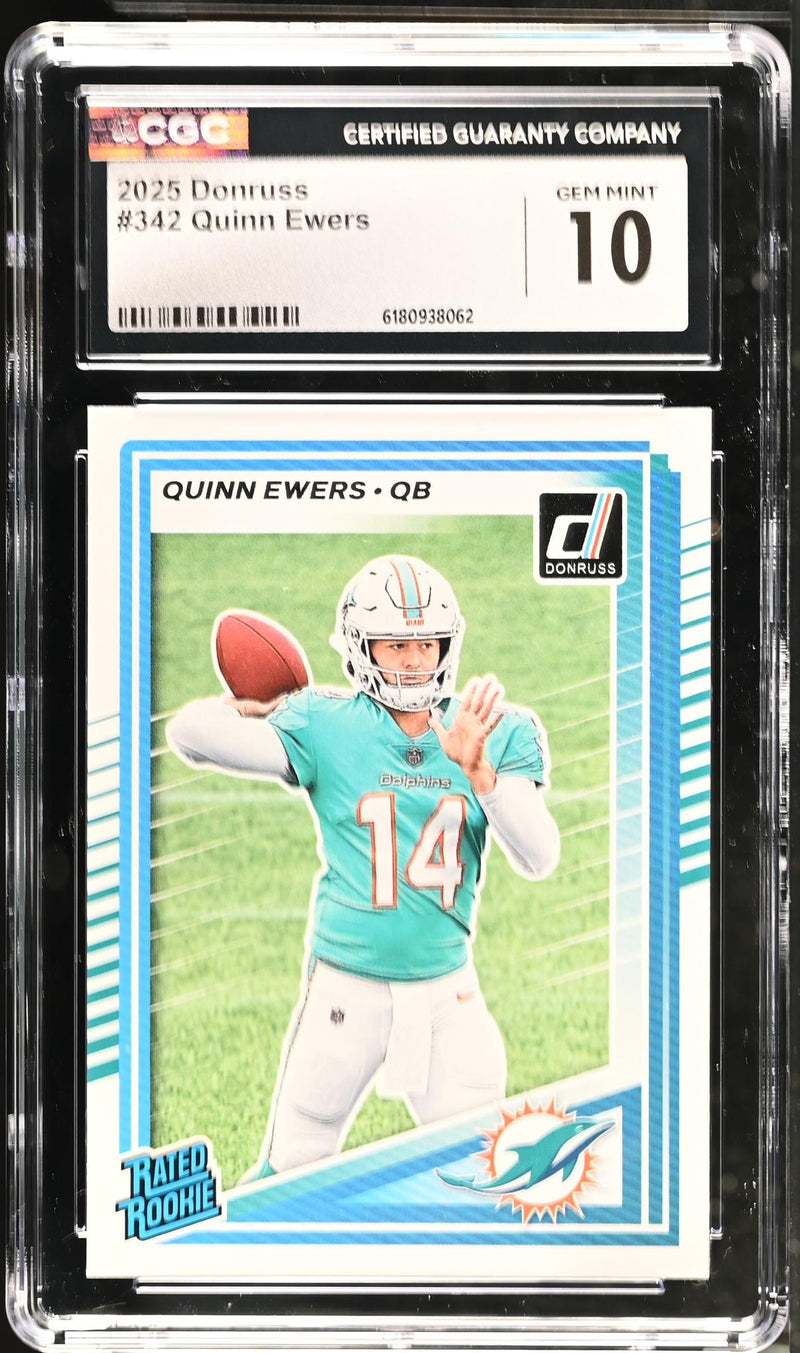 2025 Donruss #342 Quinn Ewers Rated Rookie CGC 10