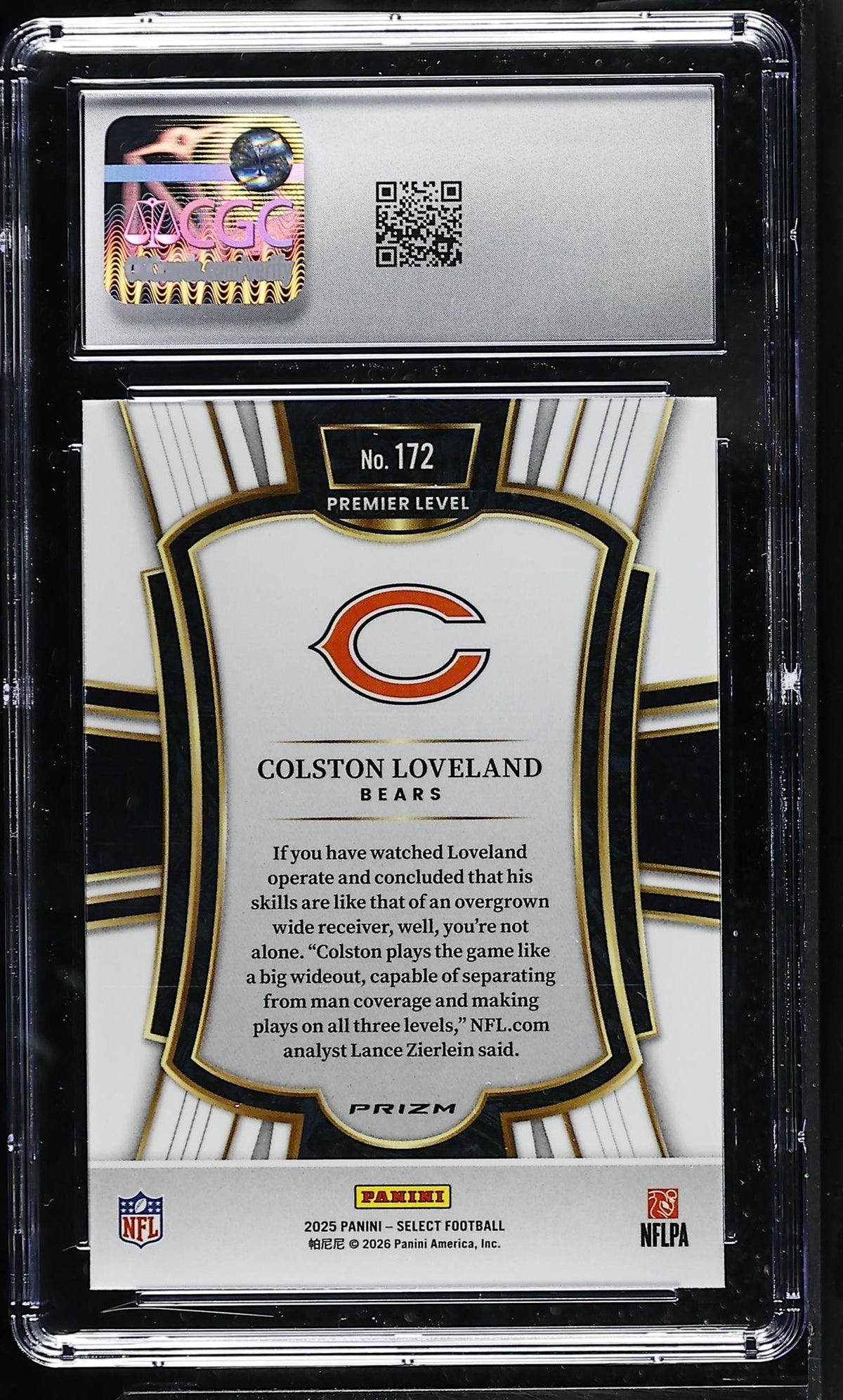 2025 Select #172 Colston Loveland Red & Blue Shock CGC 9