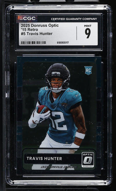 2025 Donruss Optic #5 Travis Hunter '15 Retro CGC 9