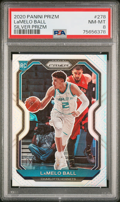 2020 Panini Prizm Silver Prizm Lamelo Ball #278 PSA 8