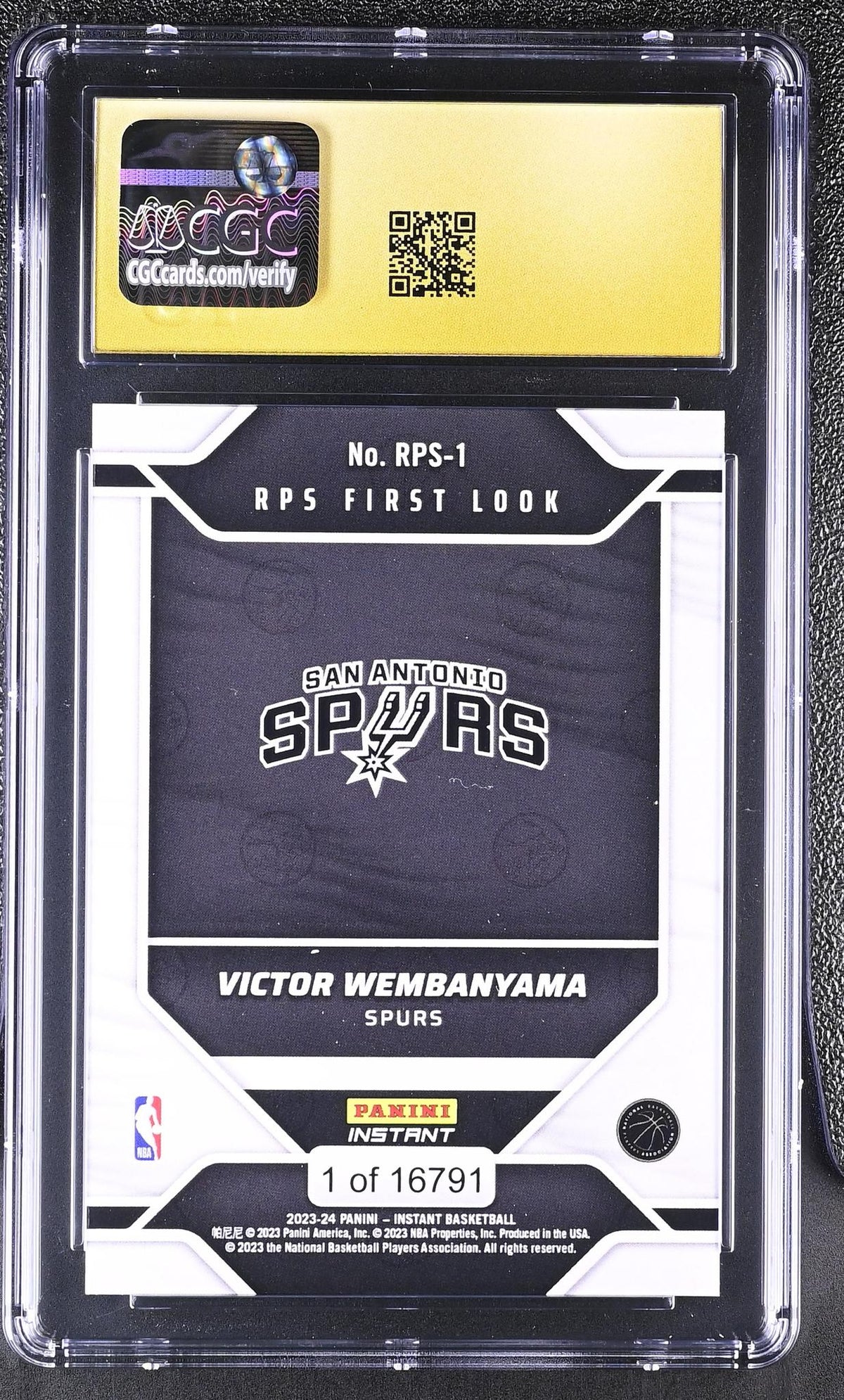 2023 Panini Instant #RPS-1 Victor Wembanyama RPS First Look 1 CGC 10