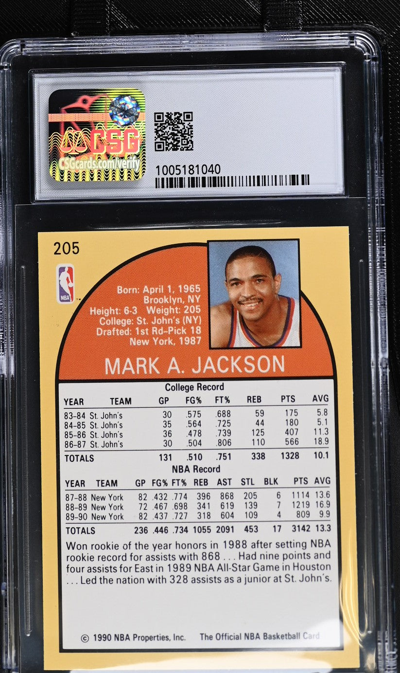 1990 Hoops #205 Mark Jackson CSG 9