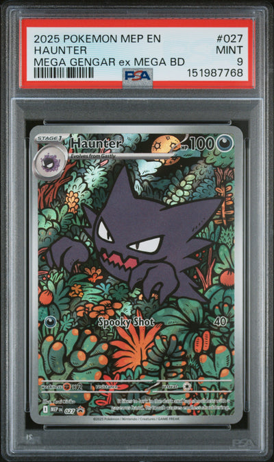 2025 Pokemon Mega Evolution Black Star Promo Mega Battle Deck Haunter #027 PSA 9