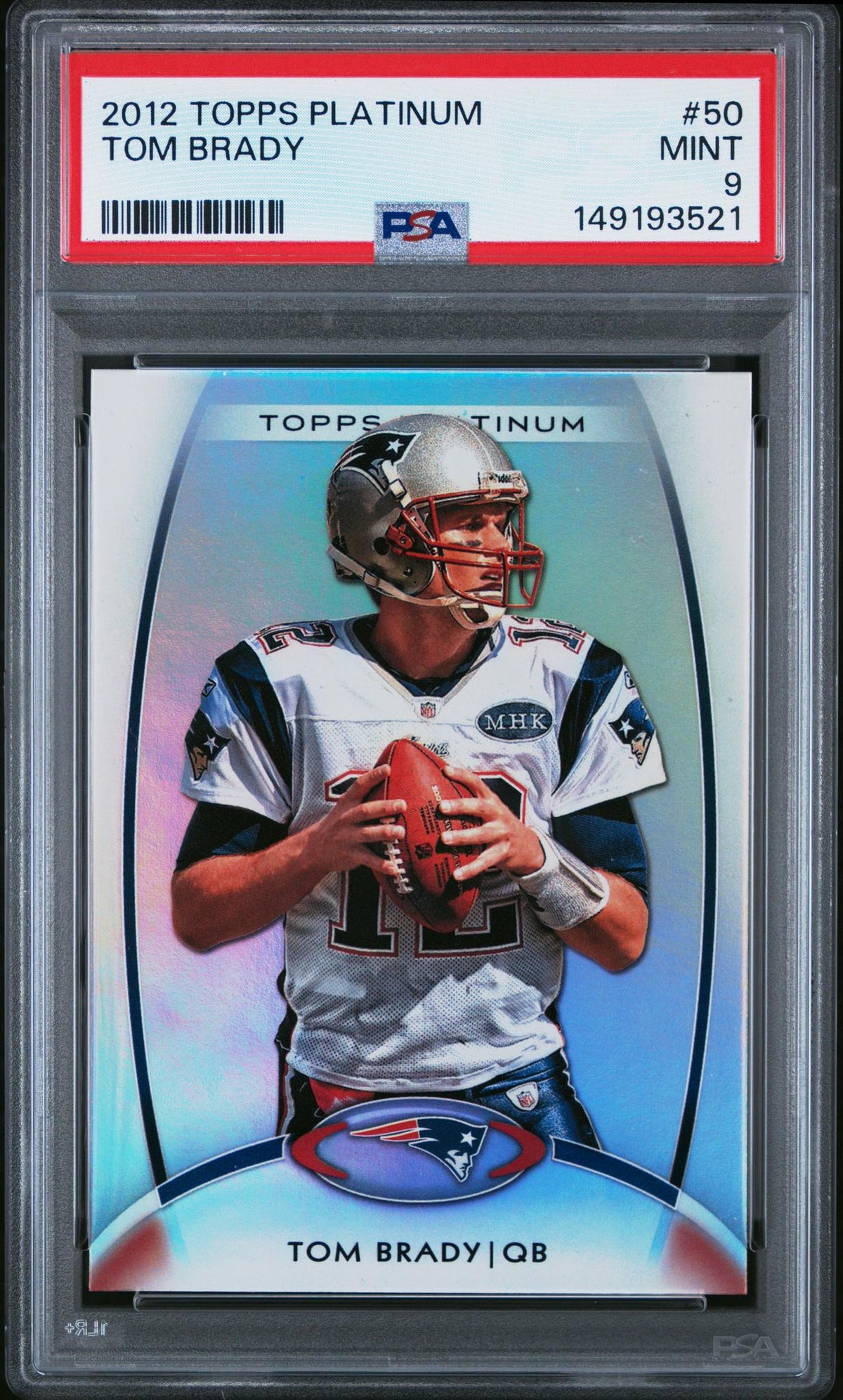 2012 Topps Platinum Tom Brady #50 PSA 9