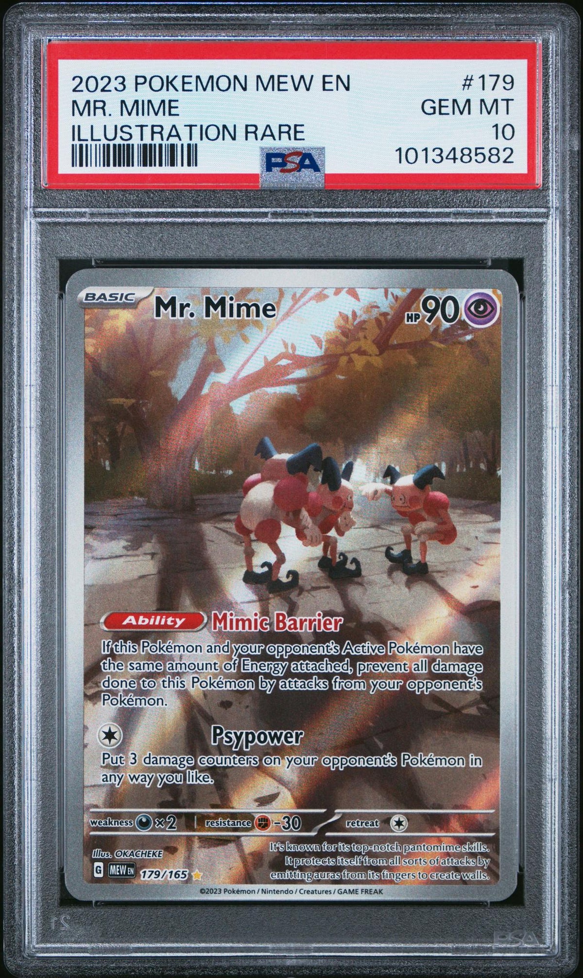 2023 Pokemon Scarlet and Violet 151 Illustration Rare Mr. Mime #179 PSA 10