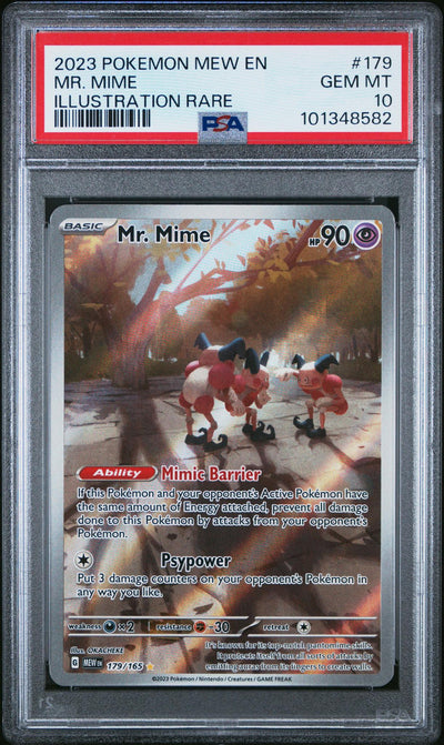 2023 Pokemon Scarlet and Violet 151 Illustration Rare Mr. Mime #179 PSA 10