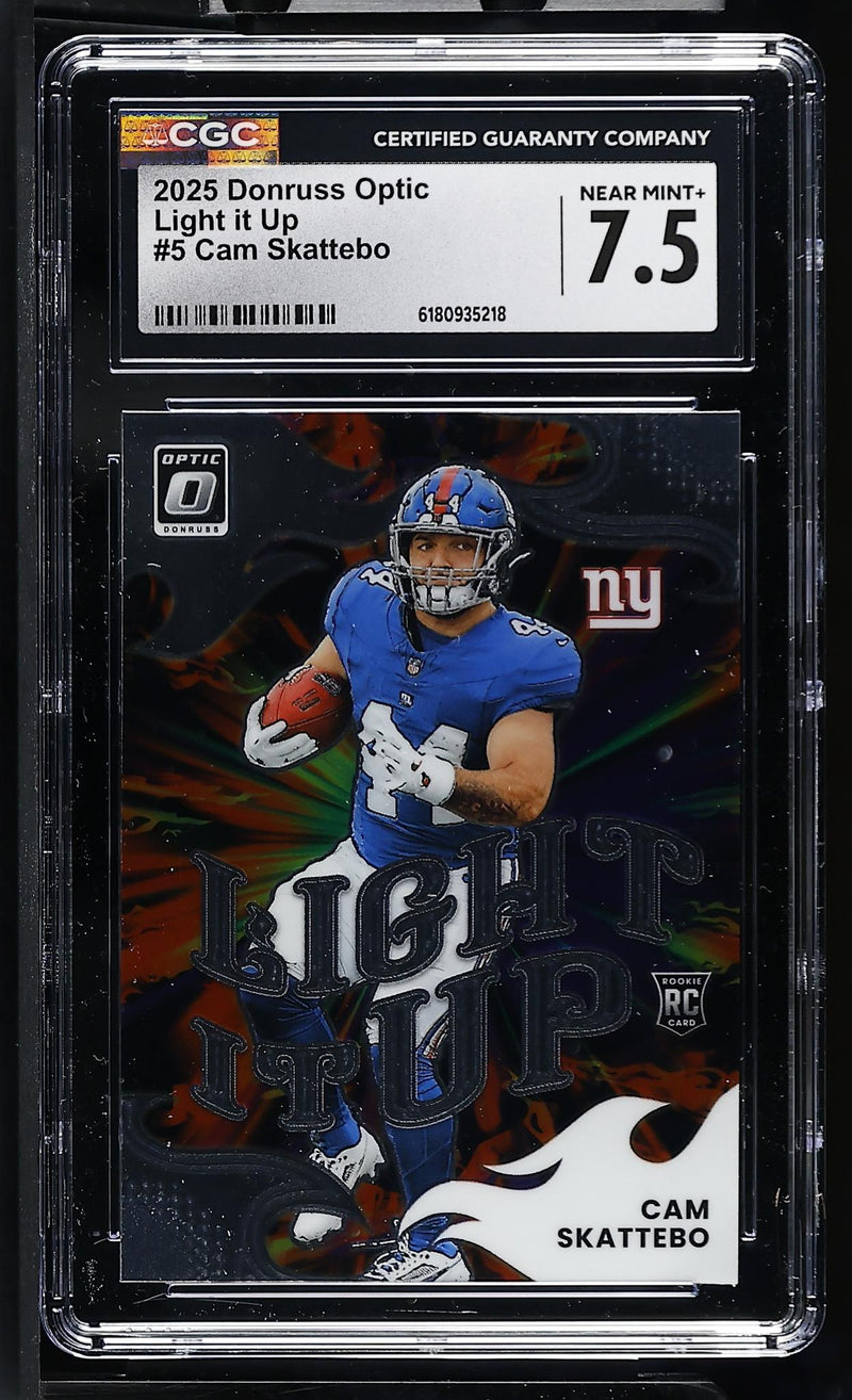 2025 Donruss Optic #5 Cam Skattebo Light It Up CGC 7.5