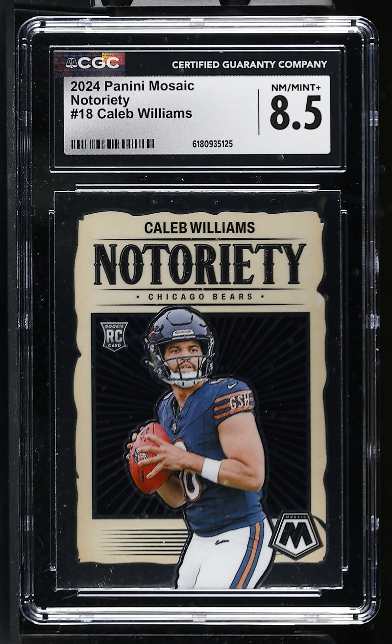 2024 Mosaic #18 Caleb Williams Notoriety CGC 8.5