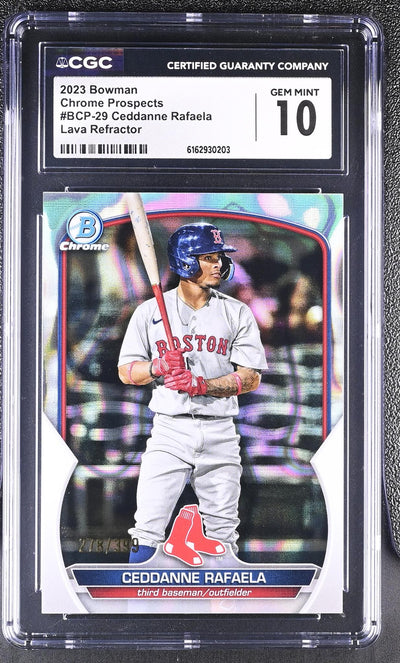 2023 Bowman Chrome #BCP-29 Ceddanne Rafaela Lava Refractor /399 CGC 10