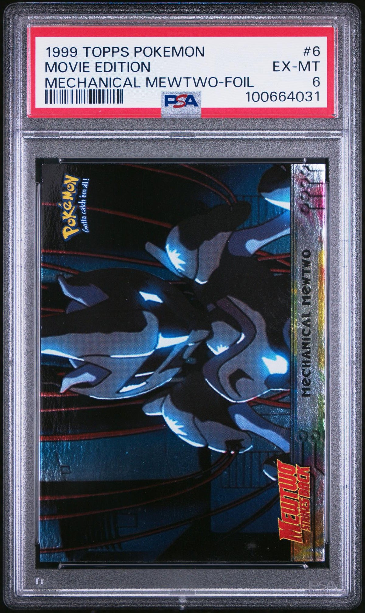 1999 Topps Pokemon the Movie Edt Mechanical Mewtwo-Foil Movie Edition #6 PSA 6