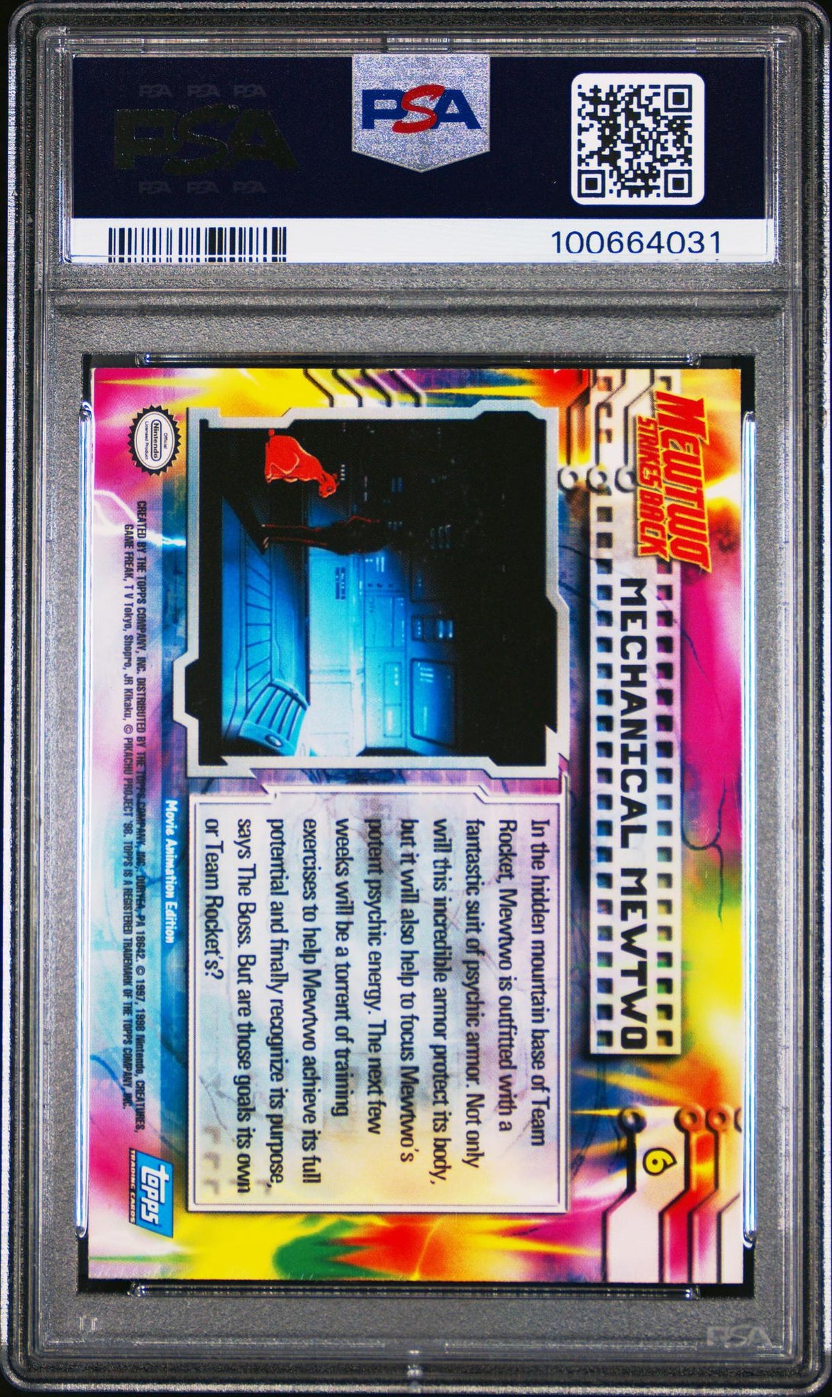 1999 Topps Pokemon the Movie Edt Mechanical Mewtwo-Foil Movie Edition #6 PSA 6