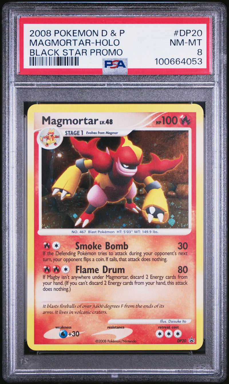 2008 Pokemon Diamond & Pearl Black Star Promo Magmortar #DP20 PSA 8
