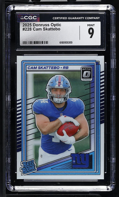 2025 Donruss Optic #228 Cam Skattebo Rated Rookie CGC 9
