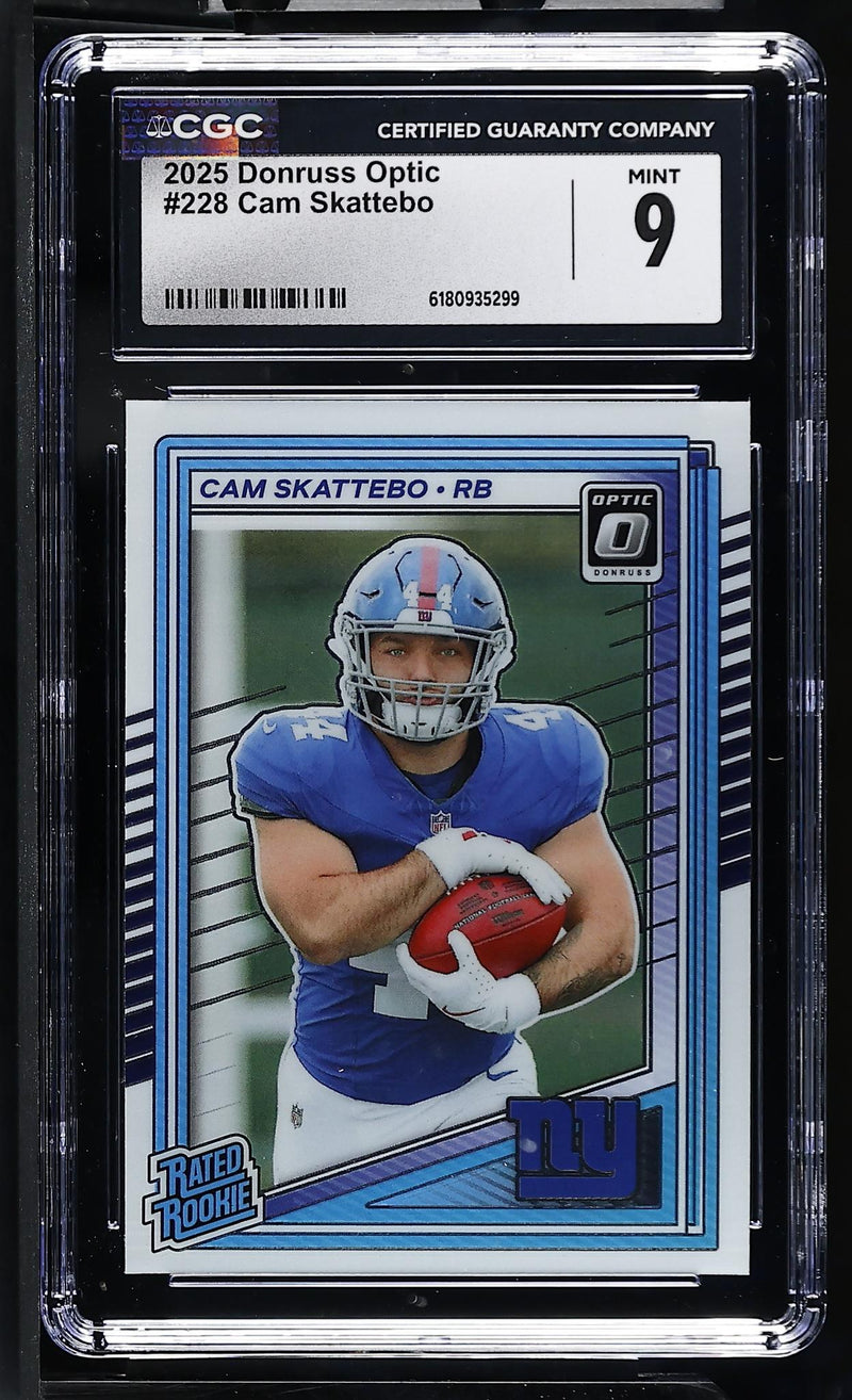 2025 Donruss Optic #228 Cam Skattebo Rated Rookie CGC 9