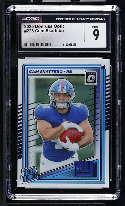 2025 Donruss Optic #228 Cam Skattebo Rated Rookie CGC 9