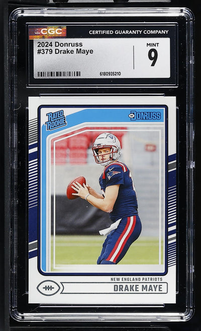 2024 Donruss #379 Drake Maye Rated Rookie CGC 9
