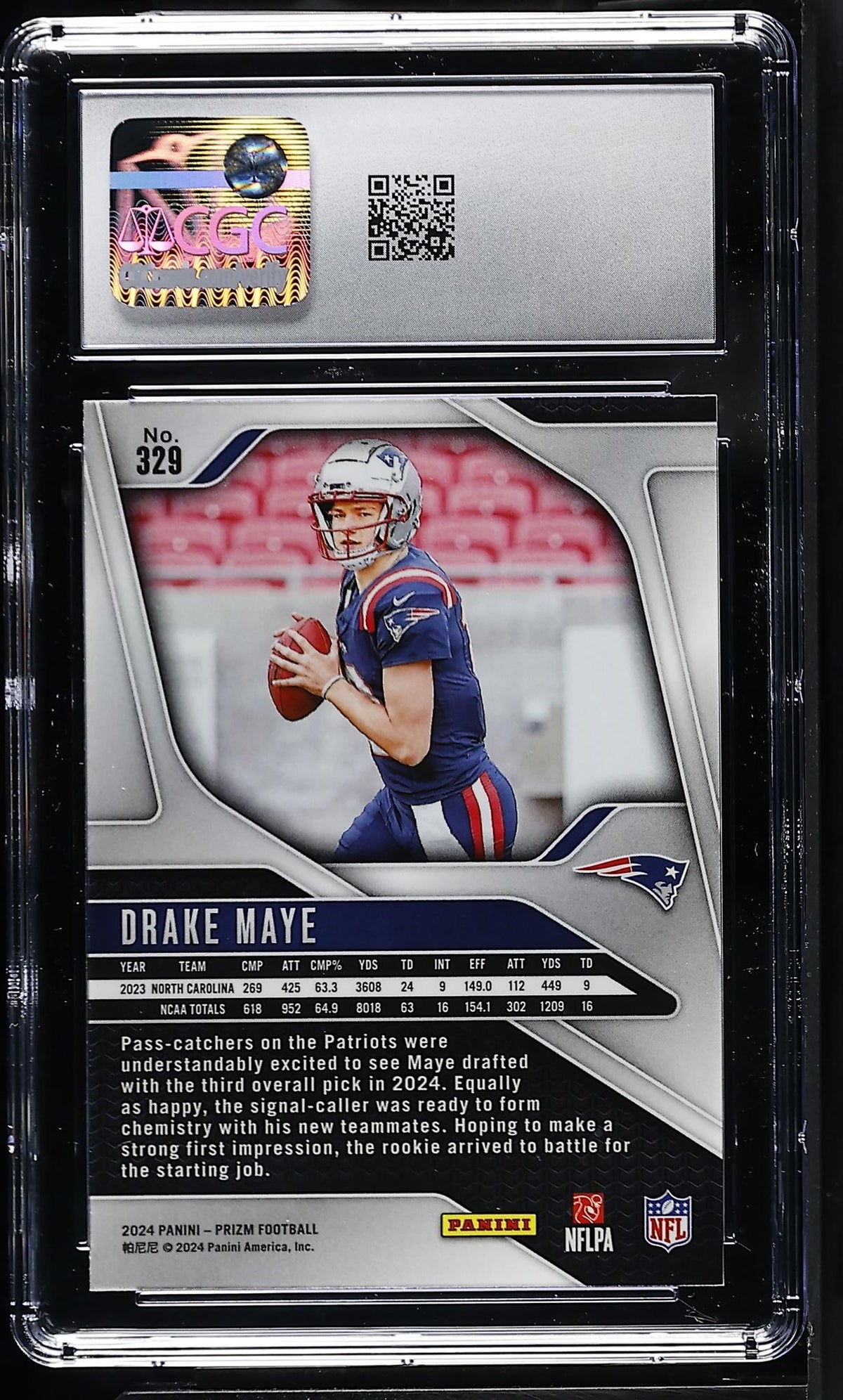 2024 Prizm #329 Drake Maye CGC 9