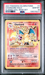 2021 Pokemon Sword and Shield Celebrations Classic Collection Base Set Holo Charizard #4 PSA 10
