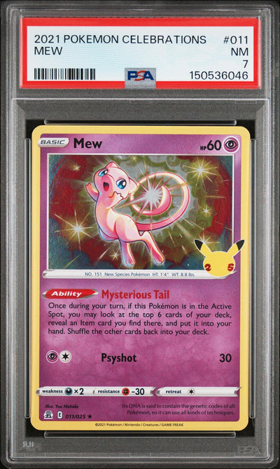 2021 Pokemon Celebrations Mew #011 PSA 7