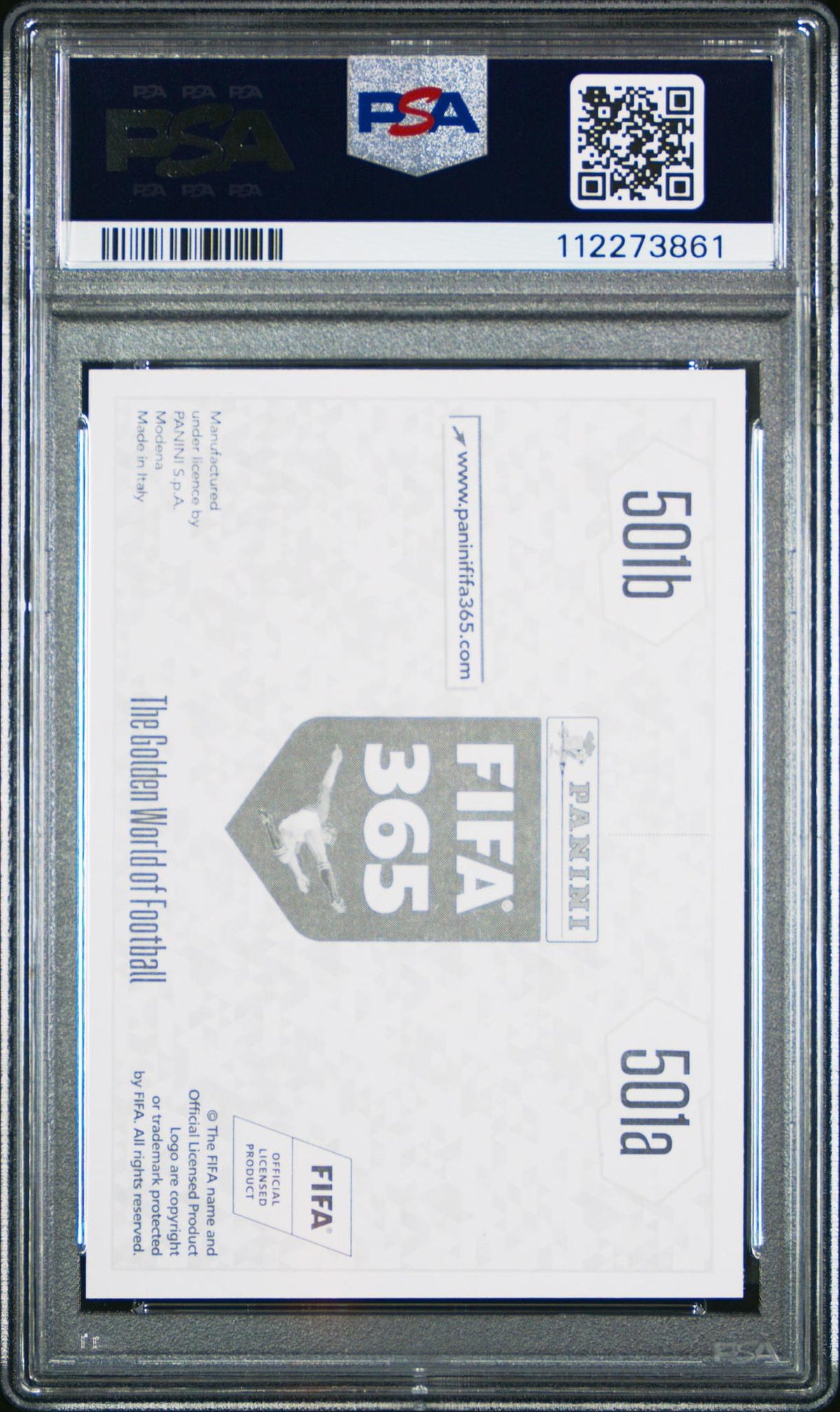2017 Panini Fifa 365 Stickers Cristiano Ronaldo/Lionel Messi #501 PSA 10