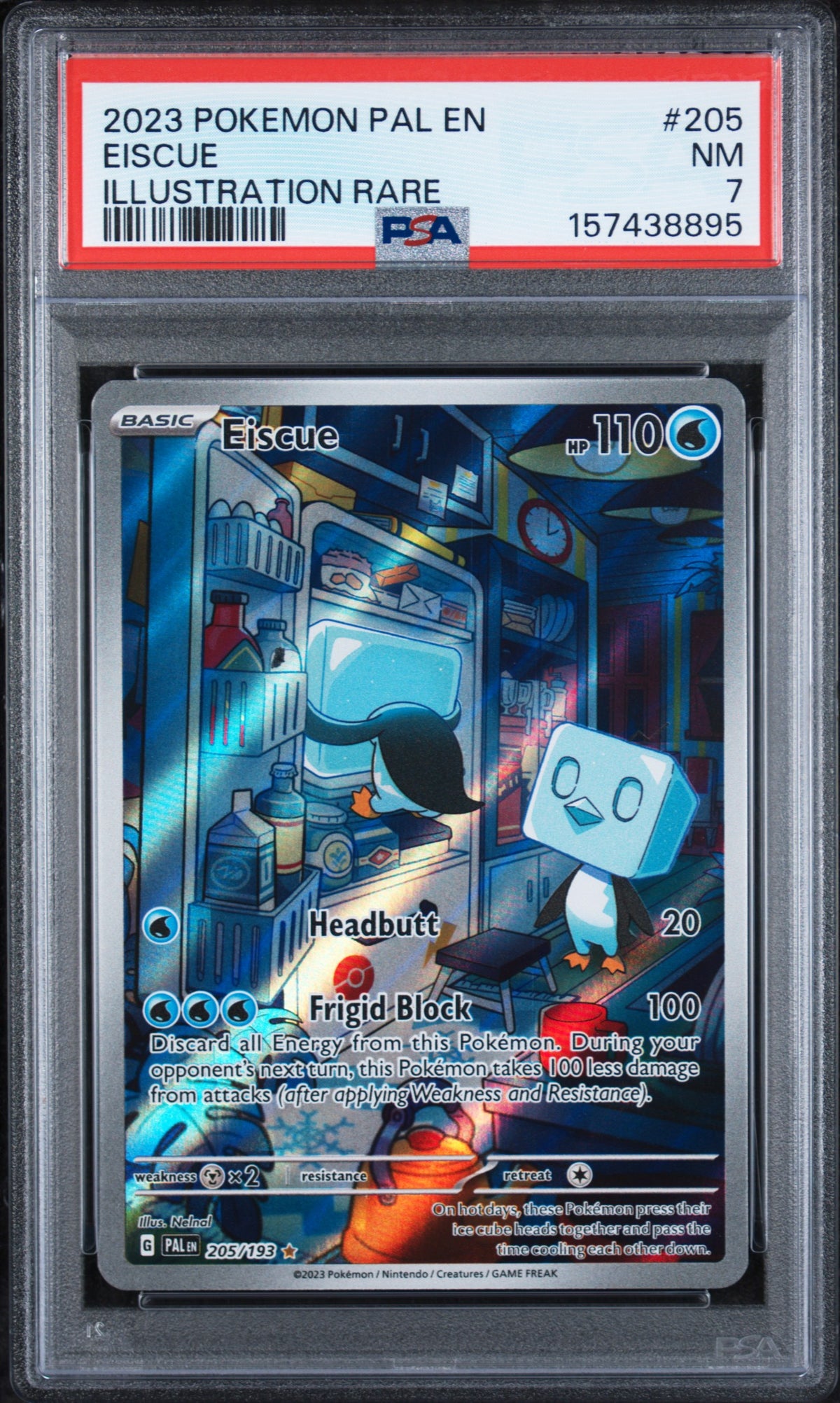 2023 Pokemon Scarlet and Violet Paldea Evolved Illustration Rare Eiscue #205 PSA 7