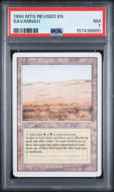1994 Magic the Gathering Revised Edition Savannah PSA 7